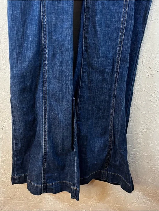 Revice Hollywood Heartthrob Retro Style Denim Flare Jumpsuit in Blue - Picture 10 of 15